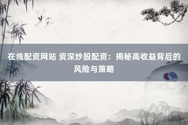 在线配资网站 资深炒股配资：揭秘高收益背后的风险与策略
