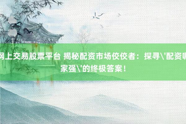 网上交易股票平台 揭秘配资市场佼佼者：探寻'配资哪家强'的终极答案！