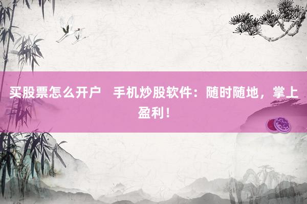 买股票怎么开户   手机炒股软件：随时随地，掌上盈利！