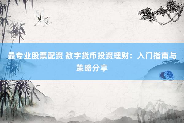 最专业股票配资 数字货币投资理财：入门指南与策略分享
