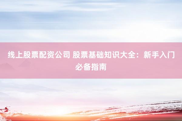 线上股票配资公司 股票基础知识大全：新手入门必备指南